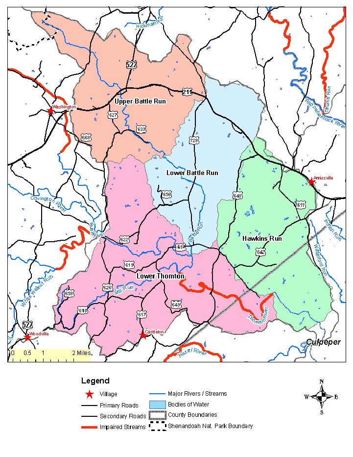 Overview Map, Lower Thornton Watershed